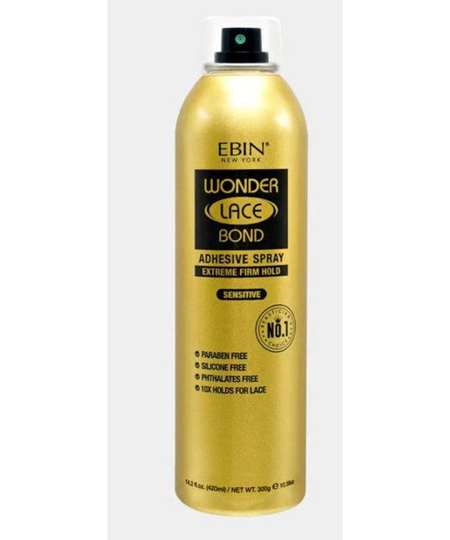 Ebin Wonder Lace Bond Adhesive Spray Extreme Firm Hold Sensitive 6.08