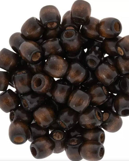 Wood Beads Dark Brown