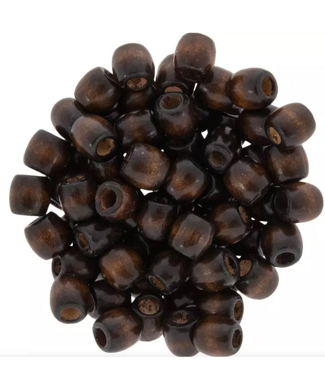 Wood Beads Dark Brown