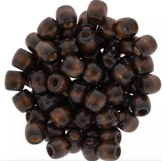 Wood Beads Dark Brown