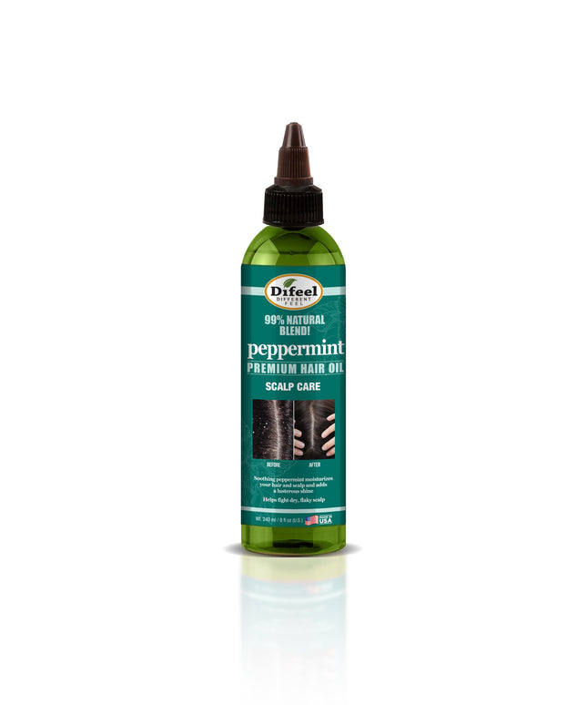 Difeel 99% Natural Premium Hair Oil Peppermint Scalp Care 8oz