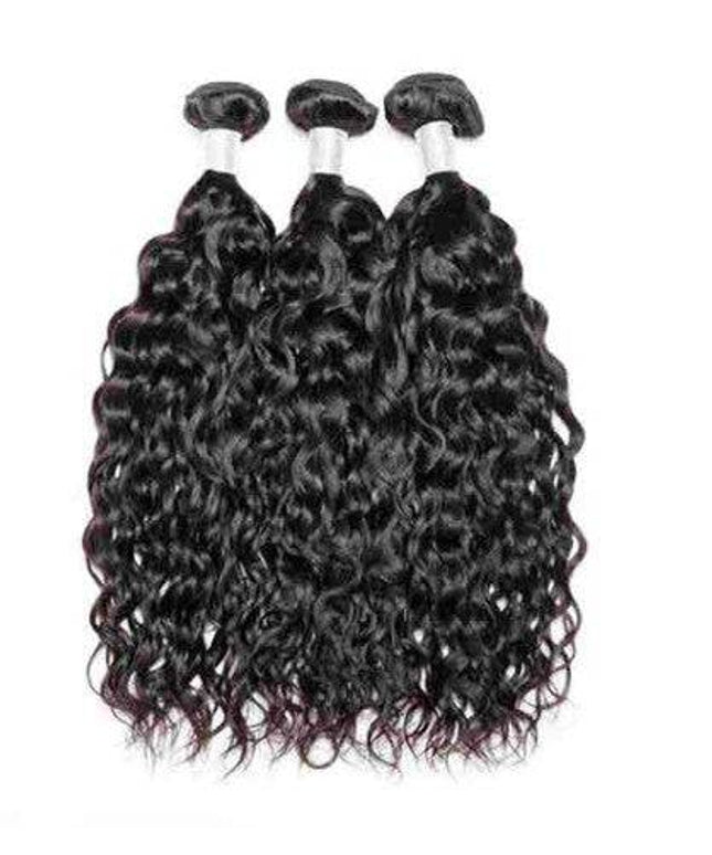 9A Virgin Hair Natural Color Water Wave Bundles 100% Human Hair