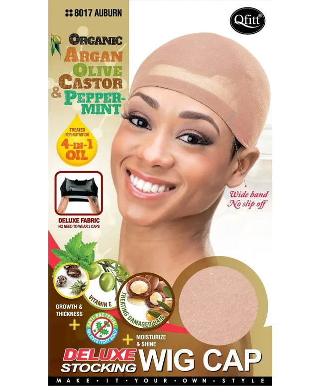 Deluxe Stocking Wig Cap / Auburn