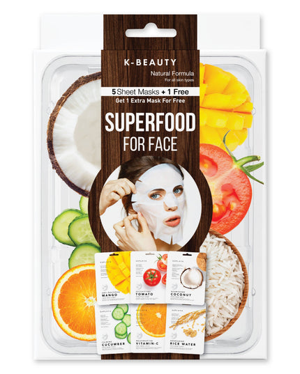 Saplaya - K Beauty Superfood Face Mask Sheet 6 PK