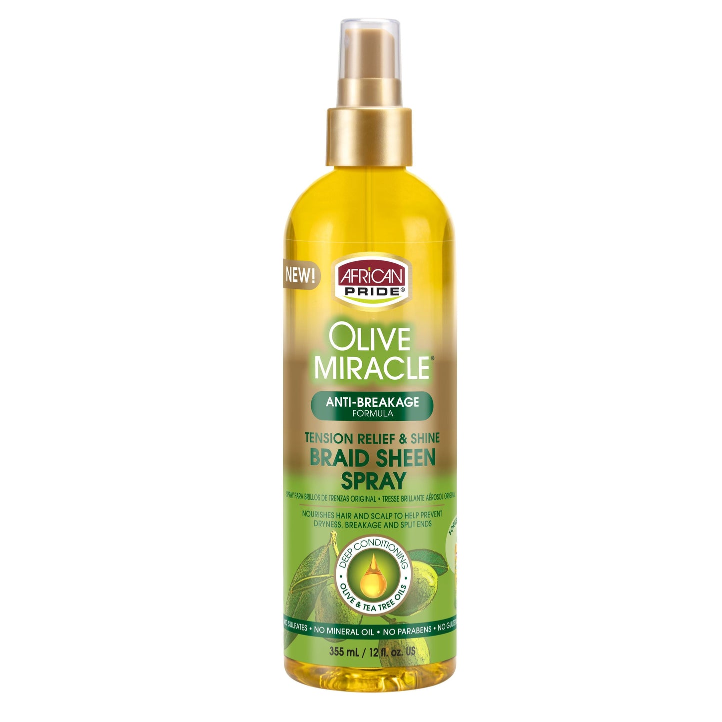 African Pride Olive Miracle Braid Sheen 12oz