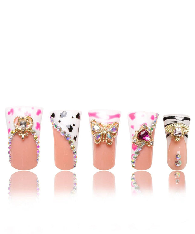 LOVFUL Rolling Luxe Handmade Reusable Full Cover Press on Nails H144