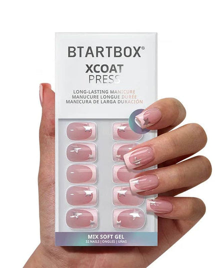 French Tip Press On Nails Bulk- Short Square Elegant Spring