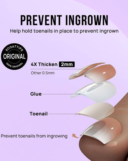 Pink Ombre Short Squoval Toenails-Soft Gel Press On Toe Nail