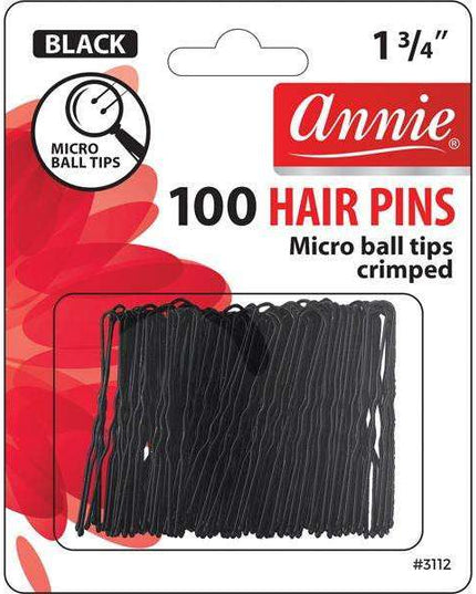 Annie 110Pc Hair Pins Black 1 3/4"