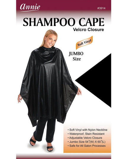 Annies Shampoo Cape Velcro Closure