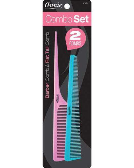Annie Comb Set Barber Comb & Rat Tail Comb