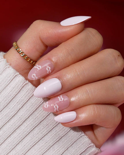 French Tip Press On Nails Bulk- Short Square Elegant Spring