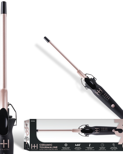 Hot & Hotter Extra Long Ceramic Tourmaline Curling Iron 3/8