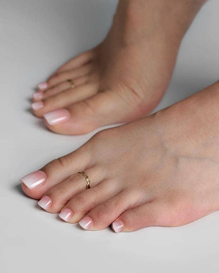 Pink Ombre Short Squoval Toenails-Soft Gel Press On Toe Nail
