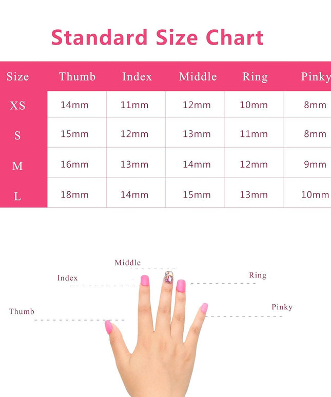 LOVFUL Vintage Boho Chic Handmade Reusable Full Cover Press on Nails H365