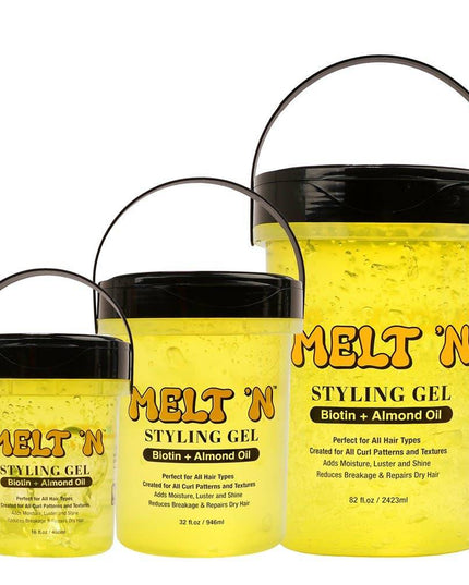 EBIN MELT'N Styling Gel Yellow [Biotin + Almond Oil] 32oz