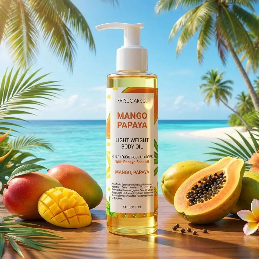 Fatsugar Co- Mango Papaya Body Oil 4oz