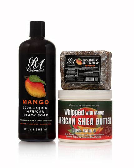 100% Liquid African Black Soap, Mango - 8oz