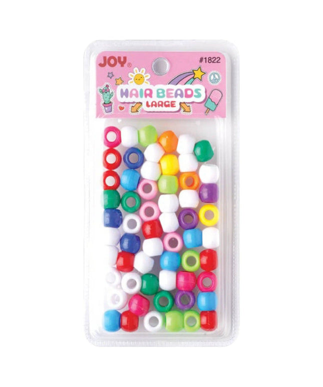 Joy Large Hair Beads 60Ct Solid Asst Color