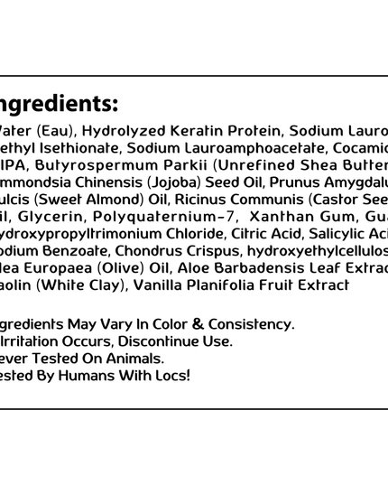Locs Black Charcoal Shampoo| 8 oz