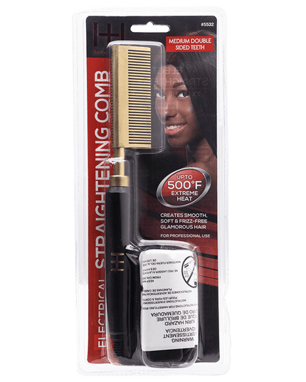 Hot & Hotter Electric Straightening Comb Medium Double Sided
