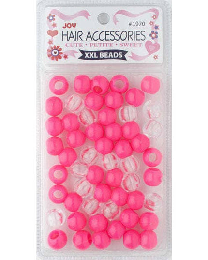 Joy Round Plastic Beads XX-Large Neon Pink