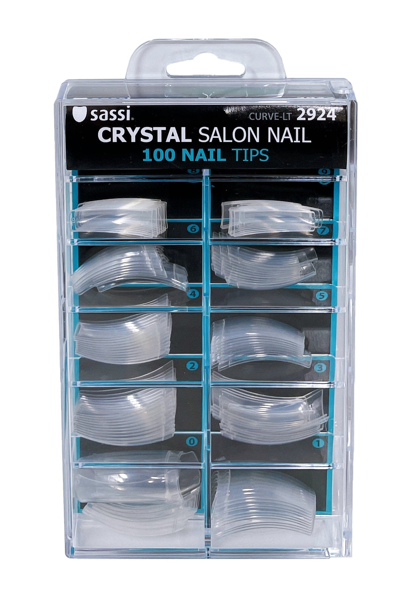 Sassi Crystal 100 Salon Curve-LT Nail Tip #2924