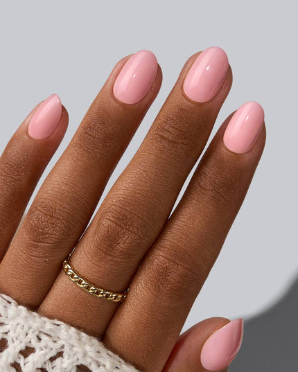 Short Square White Plain Nails - Natural Nude Press On Nails