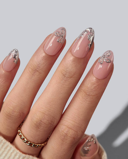 Leopard French Press On Nails | Short Almond Square Brown
