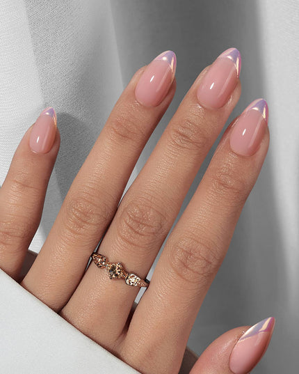 Leopard French Press On Nails | Short Almond Square Brown