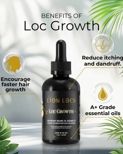 Lion Locs Loc Growth & Scalp Relaxation Oil - VEGAN