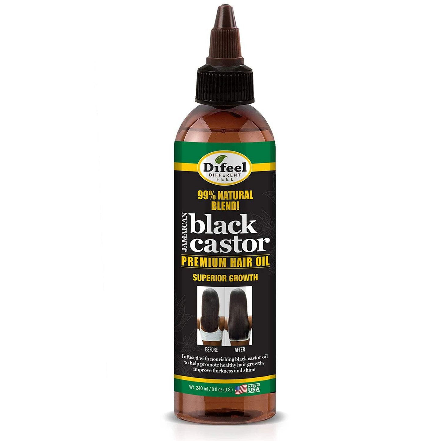 Difeel 99% Natural Premium Hair Oil Jamaican Black Castor 8oz