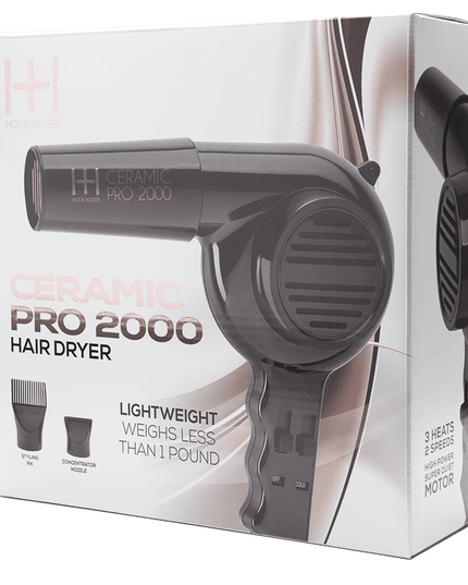 Hot & Hotter Ceramic Pro-2000 Dryer Black