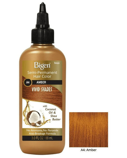 Bigen Semi Permanent Vivid Shades Hair Color A4 Amber 3 Oz
