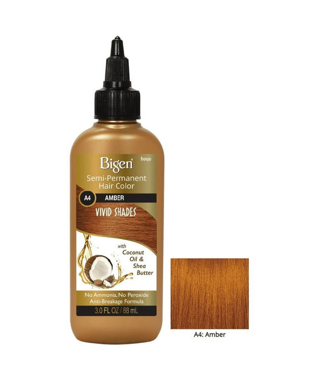 Bigen Semi Permanent Vivid Shades Hair Color A4 Amber 3 Oz