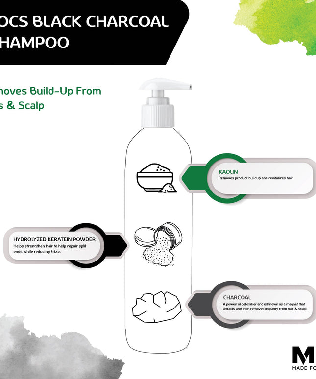 Locs Black Charcoal Shampoo| 8 oz