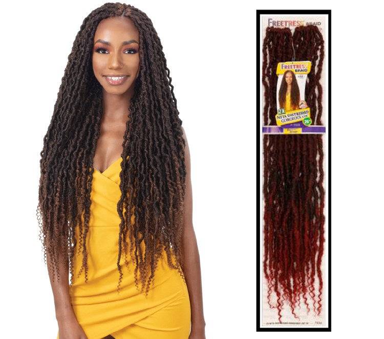 Freetress- Nita Distressed Gorgeous Locs26" 1B
