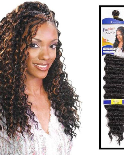 FreeTress Synthetic Hair Braids Deep Twist Bulk 22"