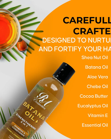 Batana Oil Strengthening 2N1 Shampoo & Conditioner, 8oz
