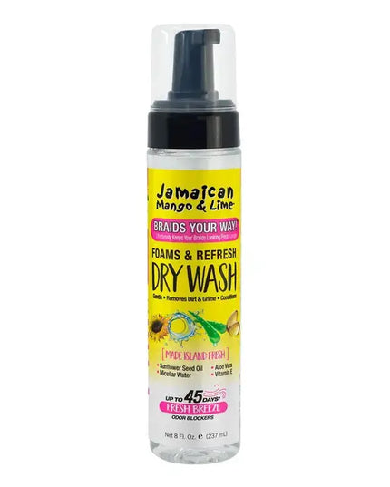 JAMAICAN MANGO & LIME Braids Your Way Foam & Refresh Dry Wash