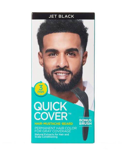 Kiss Quick Cover Hair/Mustache/Beard #QMC01 (PC) - Multiple Colors QMC01 JET BLACK