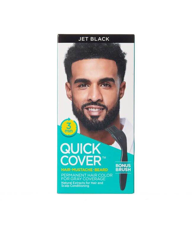 Kiss Quick Cover Hair/Mustache/Beard #QMC01 (PC) - Multiple Colors QMC01 JET BLACK
