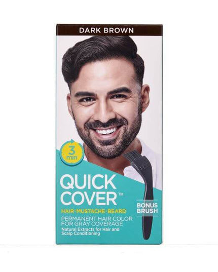 Kiss Quick Cover Hair/Mustache/Beard #QMC (PC) - Mlultiple Colors QMC04 DARK BROWN