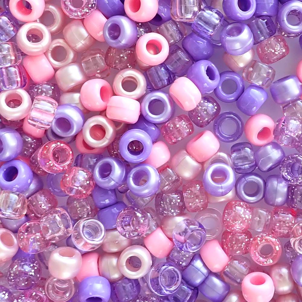 Joy- Hair Beads- Large -_Purplemix