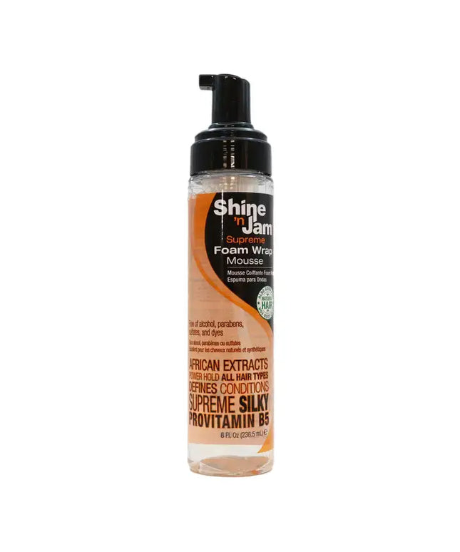 Ampro Shine-N-Jam Foam Wrap Mousse, Supreme Hold, 8 Oz.
