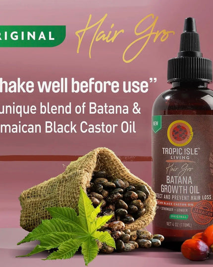 Tropic Isle Living- Hair Gro- Batana Growth Oil 4oz