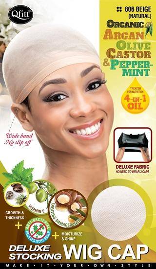 Organic Deluxe Stocking Wig Cap / Beige (Natural)