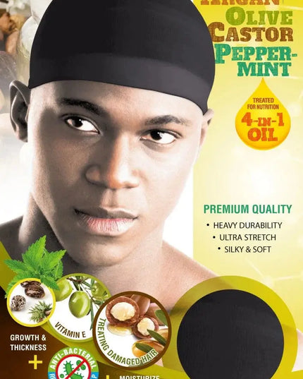 Organic Deluxe Stocking Wave Cap / Black